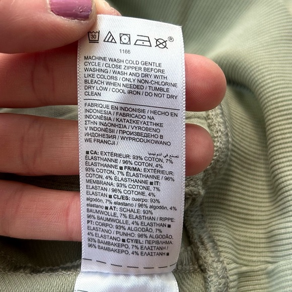 ATHLETA Sage Green Bomber Jacket Full Zip Athleisure Casual Comfort Active | M - Picture 15 of 16